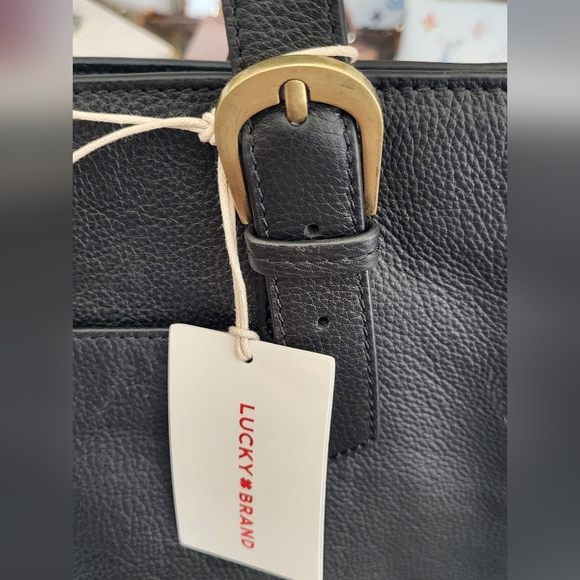 New Lucky Brand XL Black Tote Bag - Picture 3 of 6
